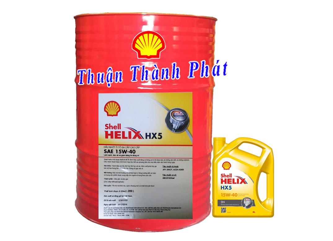 Helix HX5 15W- 40 Phuy, Bình 4L